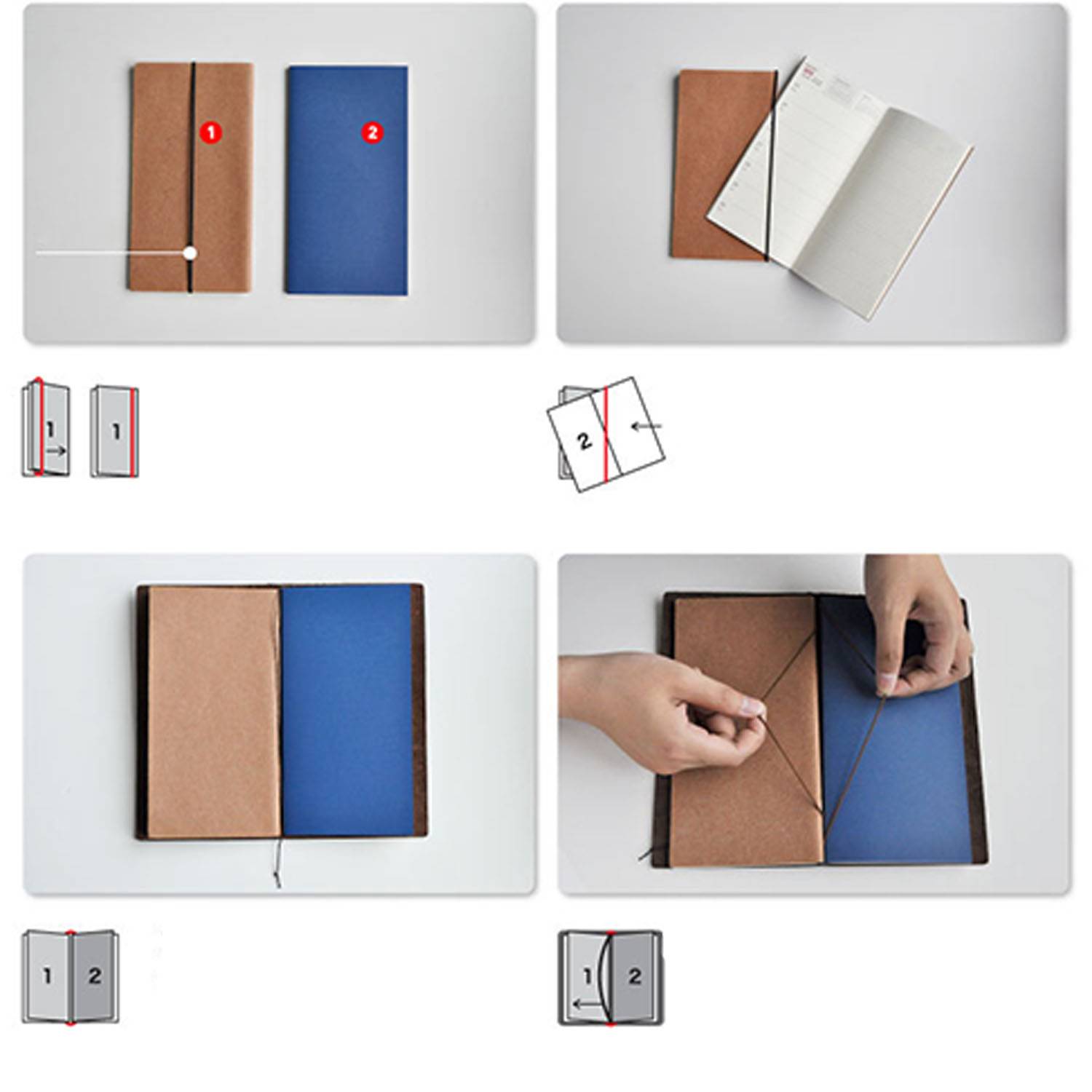 Genuine Leather Handbook cowhide Notebook 5