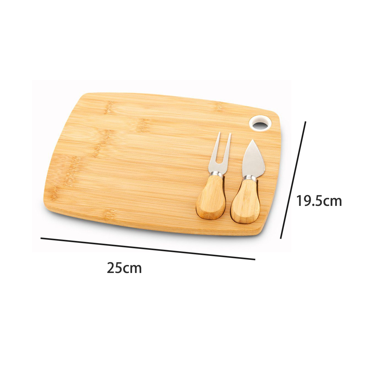 Bamboo Cheese Board Set W/ Knives and Custom Logo Engraving 4