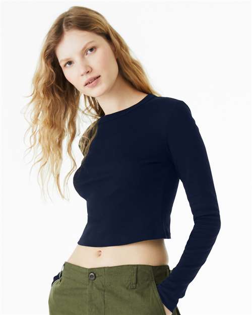 Women's Micro Rib Long Sleeve Baby Tee - 1501 36