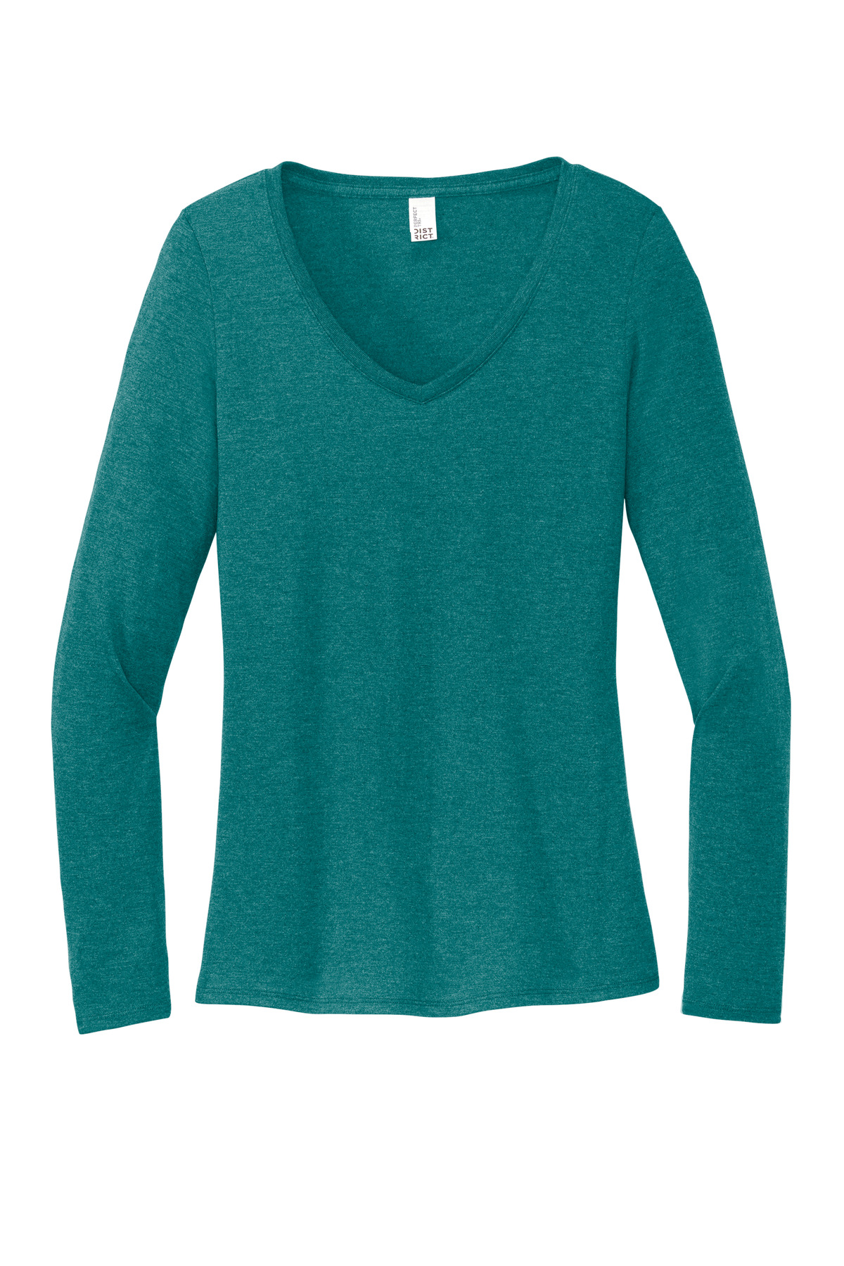 District Women's Perfect Tri Long Sleeve V-Neck Tee DT135 88