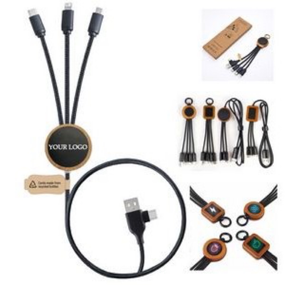 3 In 1 Charging Cable With Led Light Up Logo 4