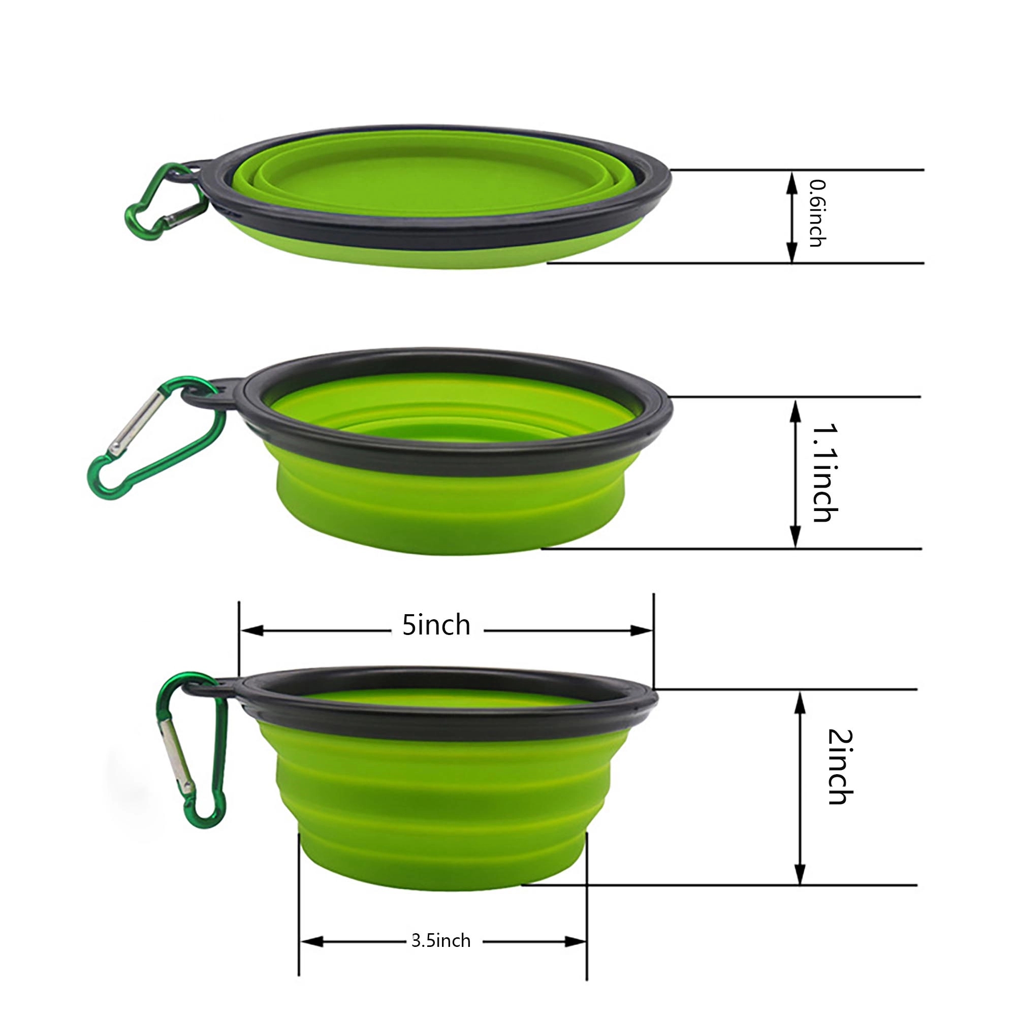 Collapsible Pet Bowl with Carabiner 6