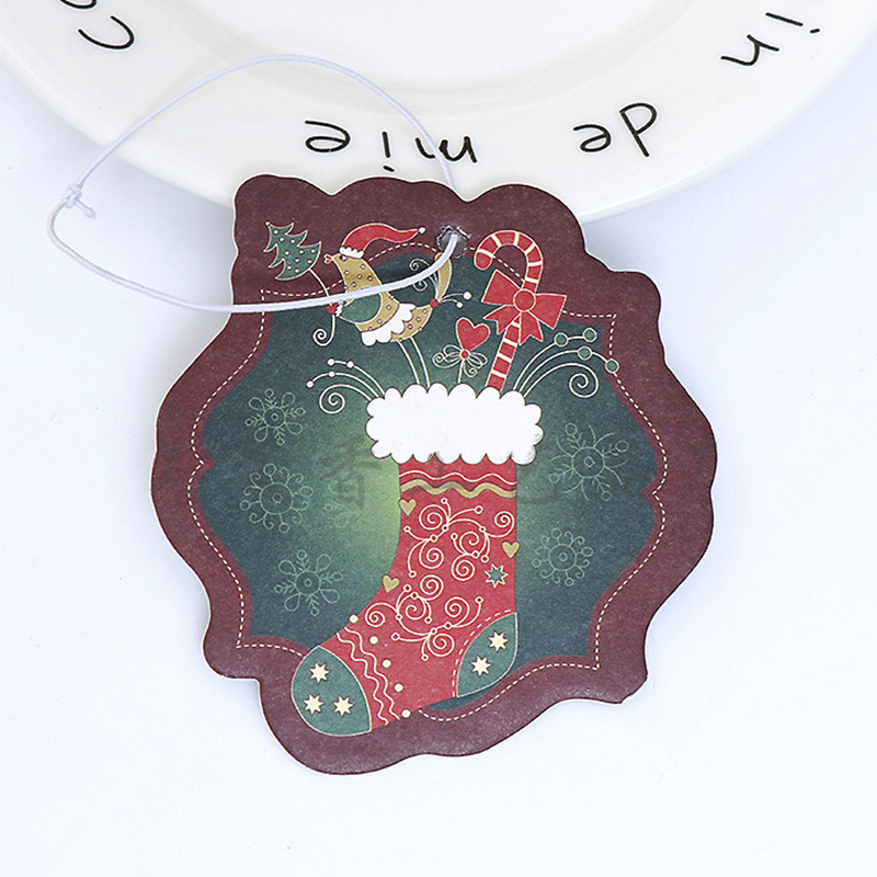 Reindeer and Christmas Stocking Air Freshener Die Cut Full Color(3" x 3") 3
