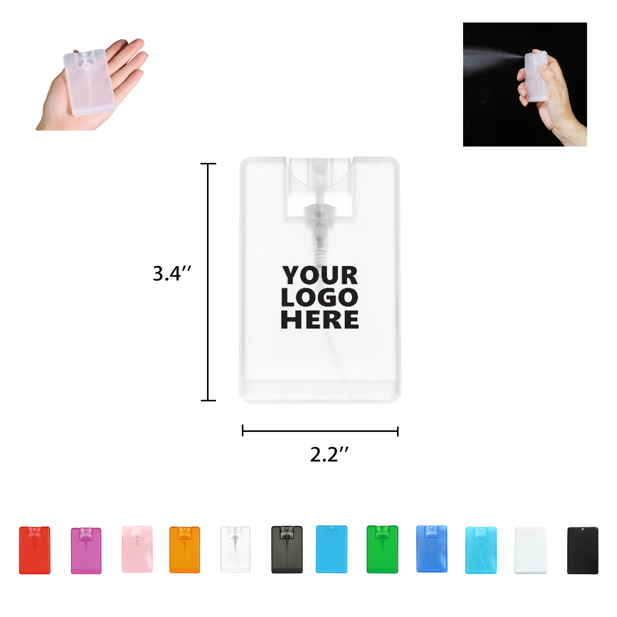 Portable Credit Card Sanitizer Spray Bottle 2