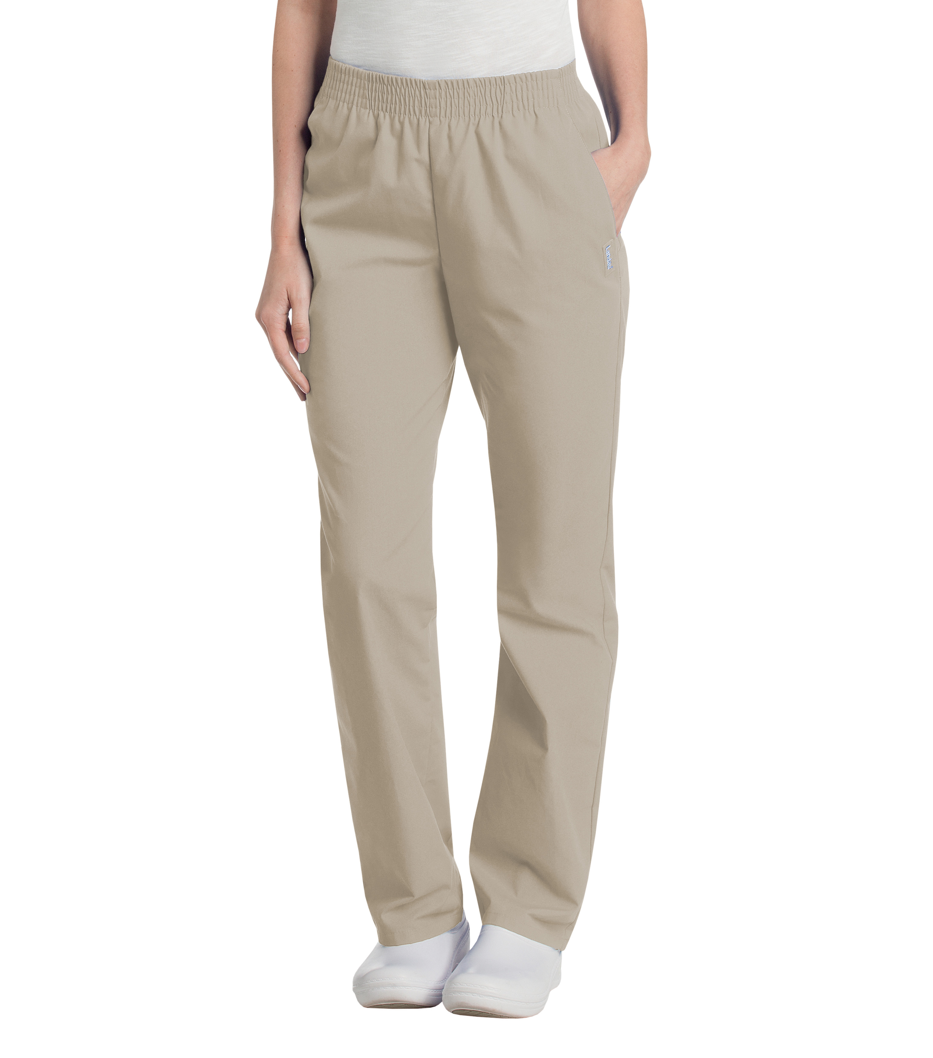 Landau - Essentials - Women's Two-Pocket High-Rise Elastic Waist Straight Leg Pant 4
