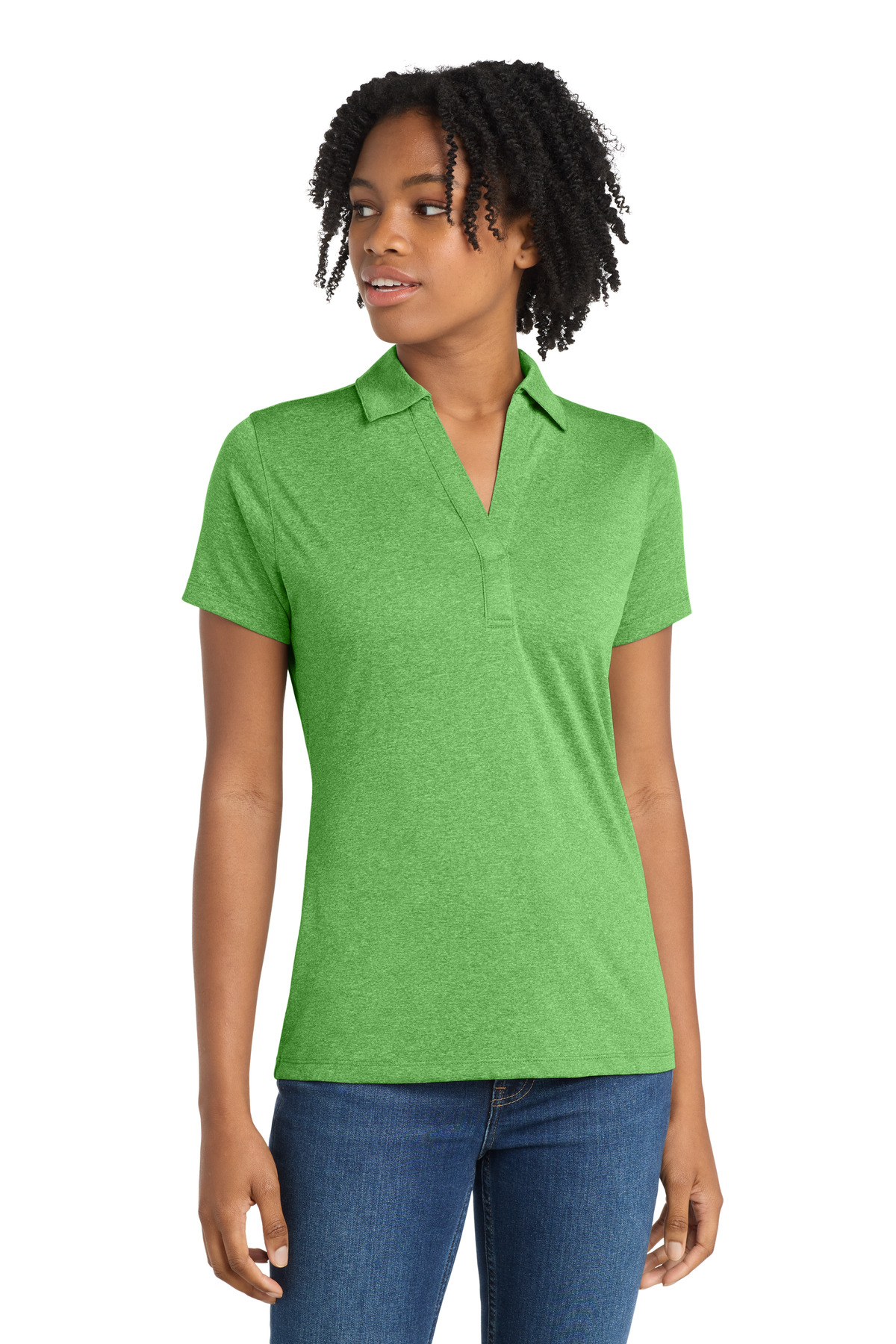 Sport-Tek Women's Heather Contender Polo. LST660 11