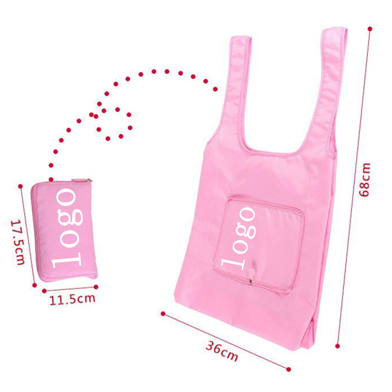 210D Oxford Fabric Eco Foldable Shopping Bags 6