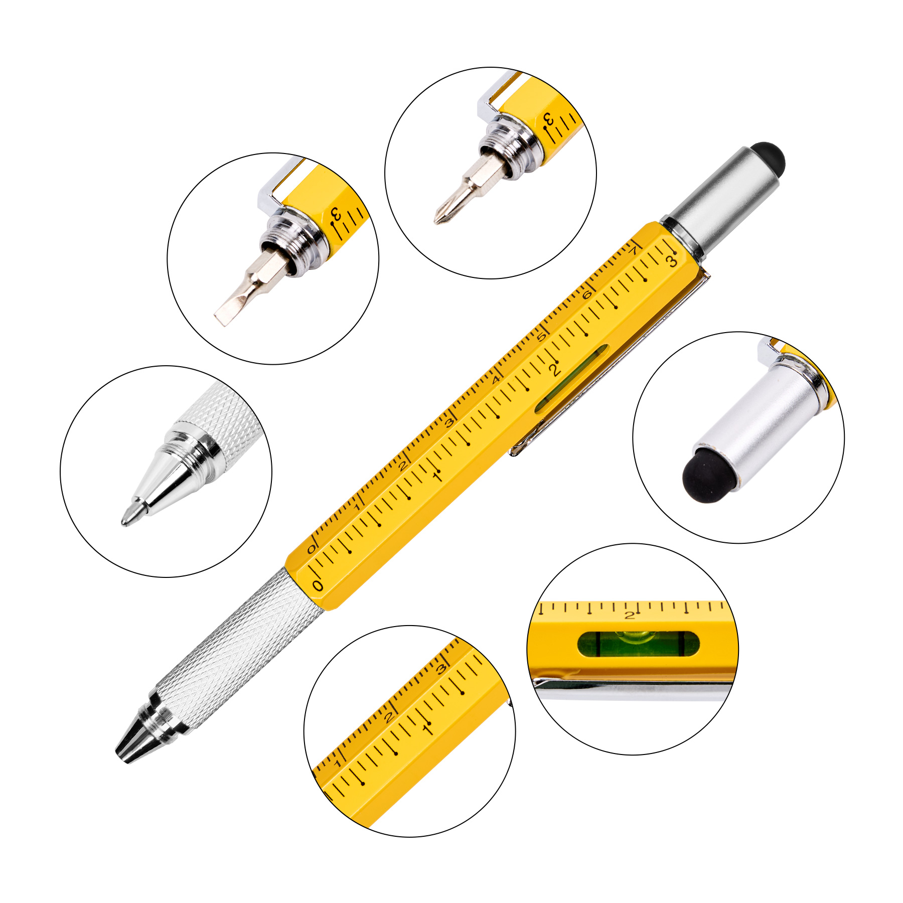 Metal 6-In-1 Multi Function Tool Pen 3