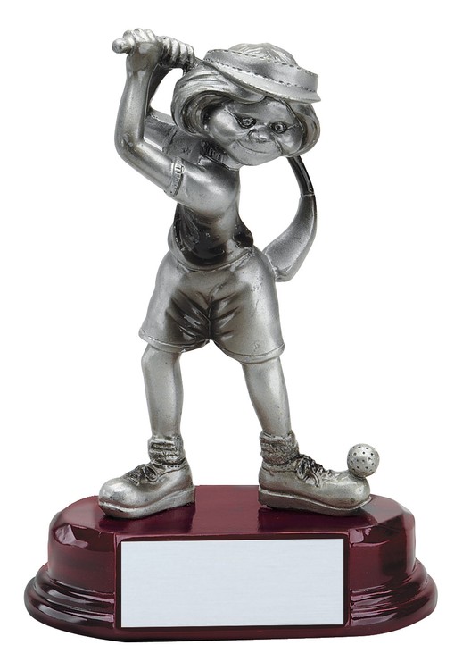 5 1/2" Female Comic Golfer Resin Award