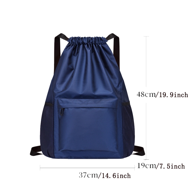 Waterproof Drawstring Backpack With Pockets 4