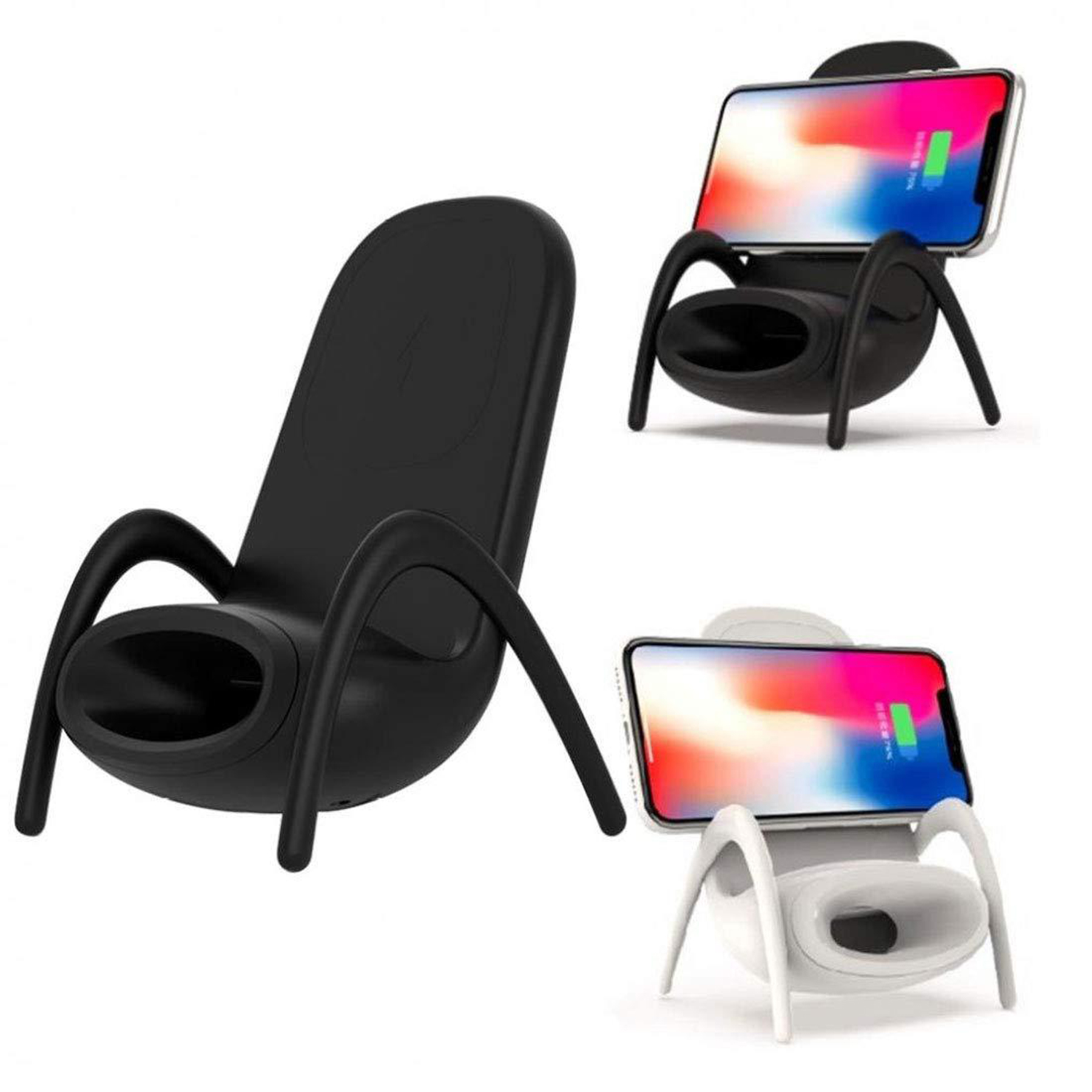 3 In 1 Wireless Charger Bluetooth Speaker Phone Holder 2