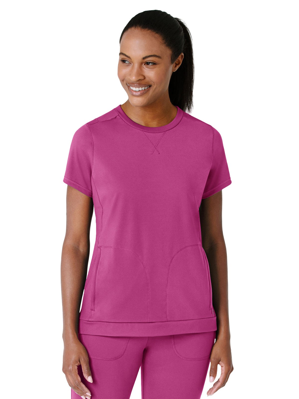 Wink - Renew - Women's Two-Pocket Flex-n-Reach Crew Neck Top