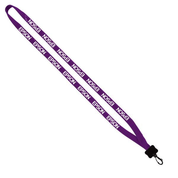 1/2" Cotton Lanyard with Plastic Clamshell & Swivel Snap Hook 16