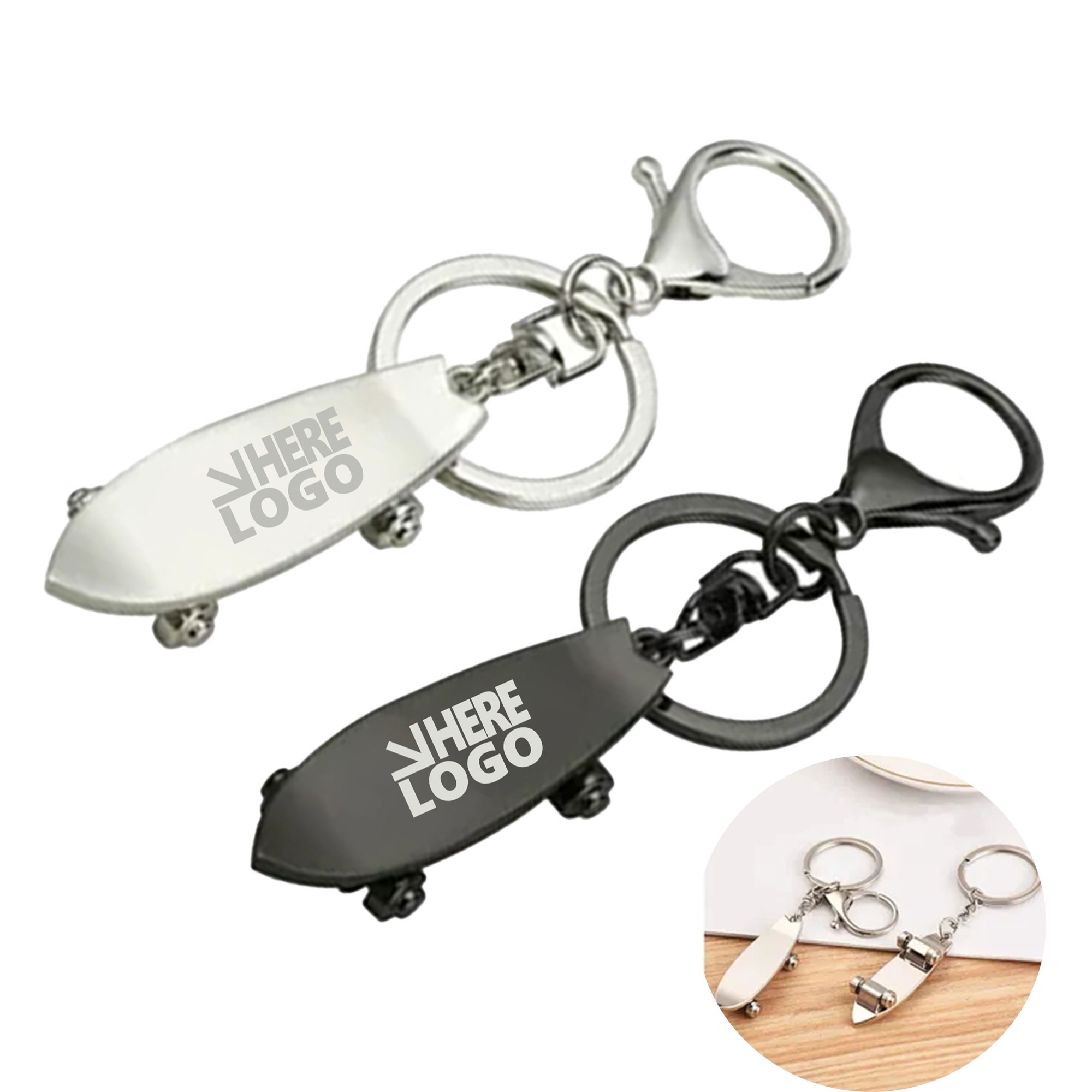 MOQ 20 Skateboard Key Chain Fingertip Scooter 2
