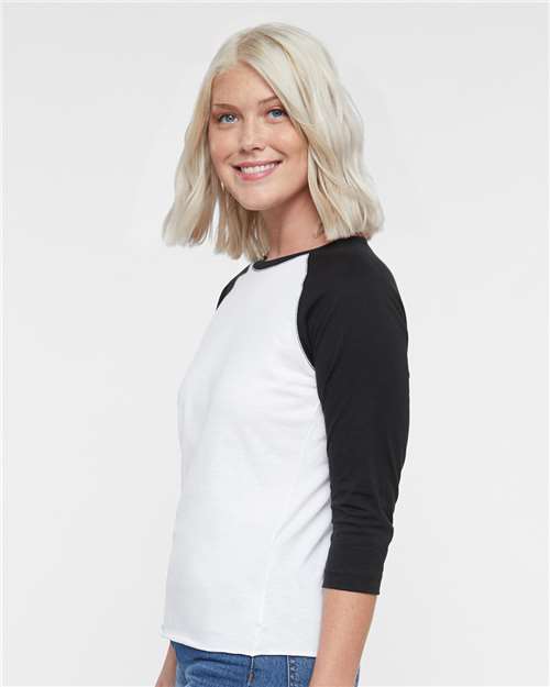 Women's Baseball Fine Jersey Three-Quarter Sleeve Tee - 3530 46