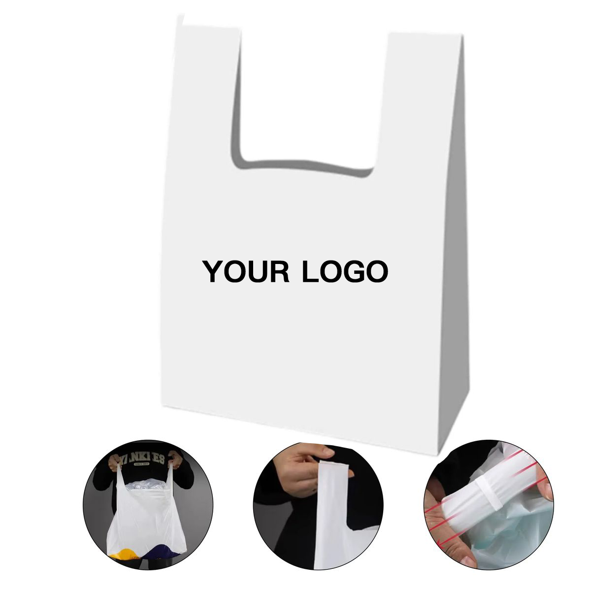 Polyethylene Grocery Tote Bag 9.9 by 15.8 Inches 3