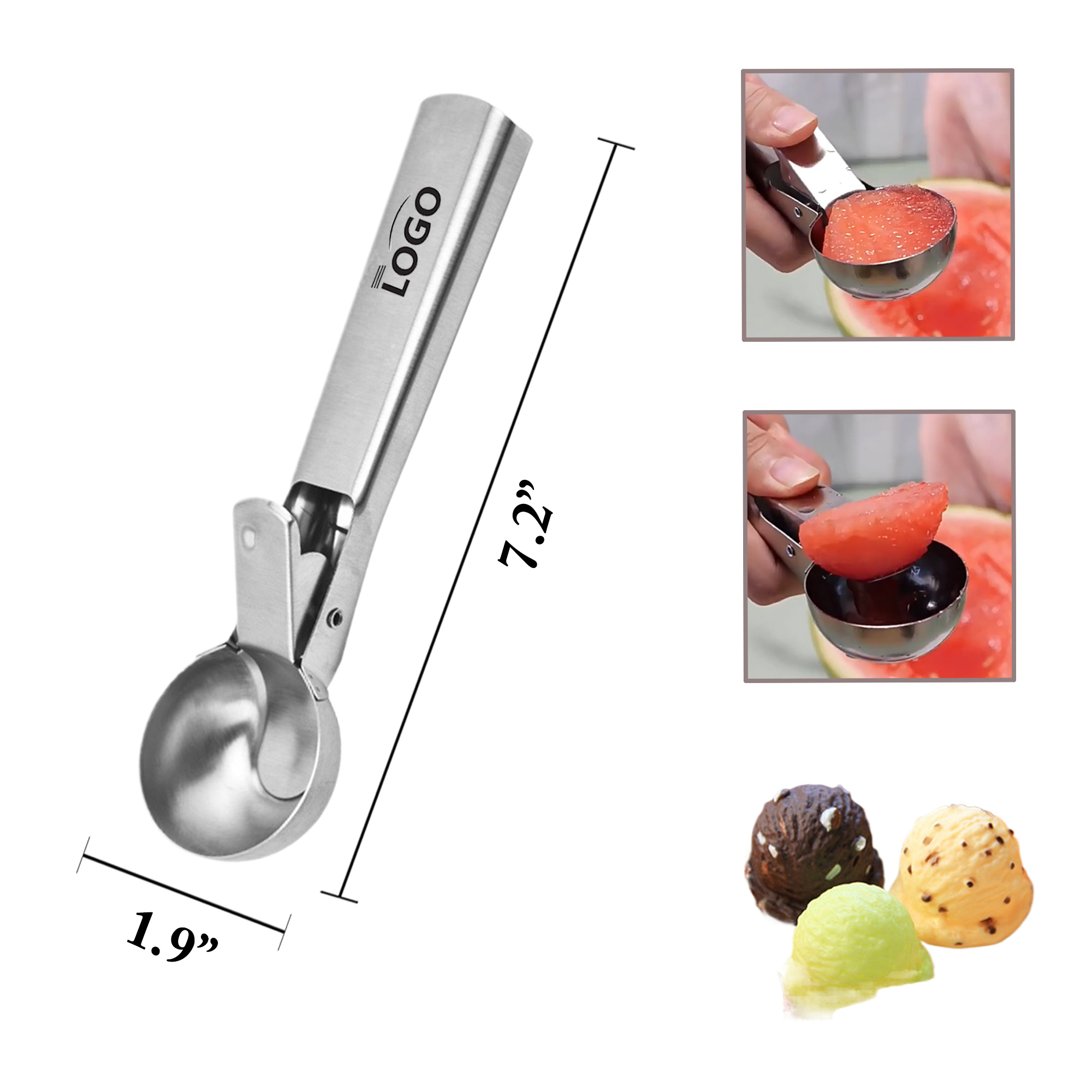 MOQ100 Premium Stainless Steel Ice Cream Scoop 4