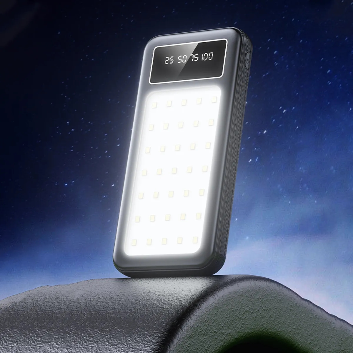 Multi-Function Power Bank With LED Light & Cables 3