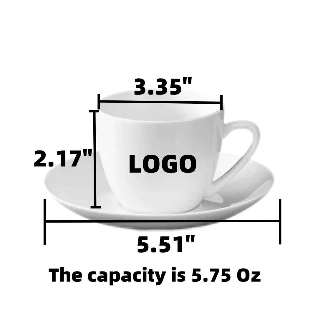 Customized High-end Ceramic Coffee Cup And Saucer 3