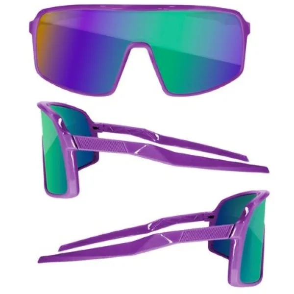 Sport Viper Mirror Sunglasses W/ 1 Color Lens Imprint 10