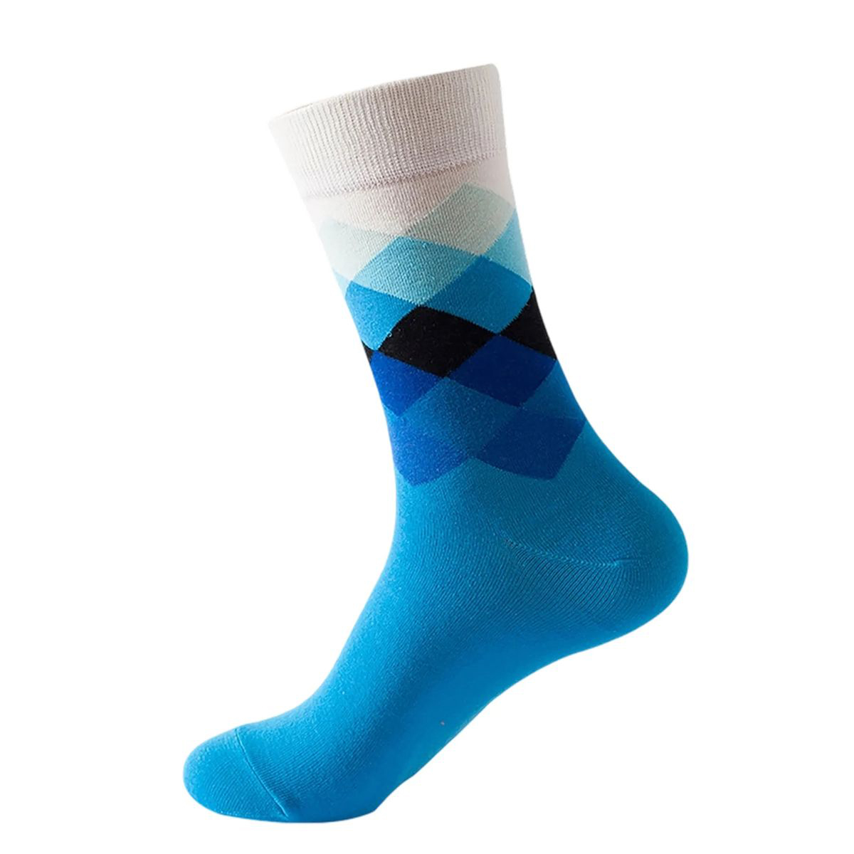 Cotton Crew Socks with Jacquard Pattern 63