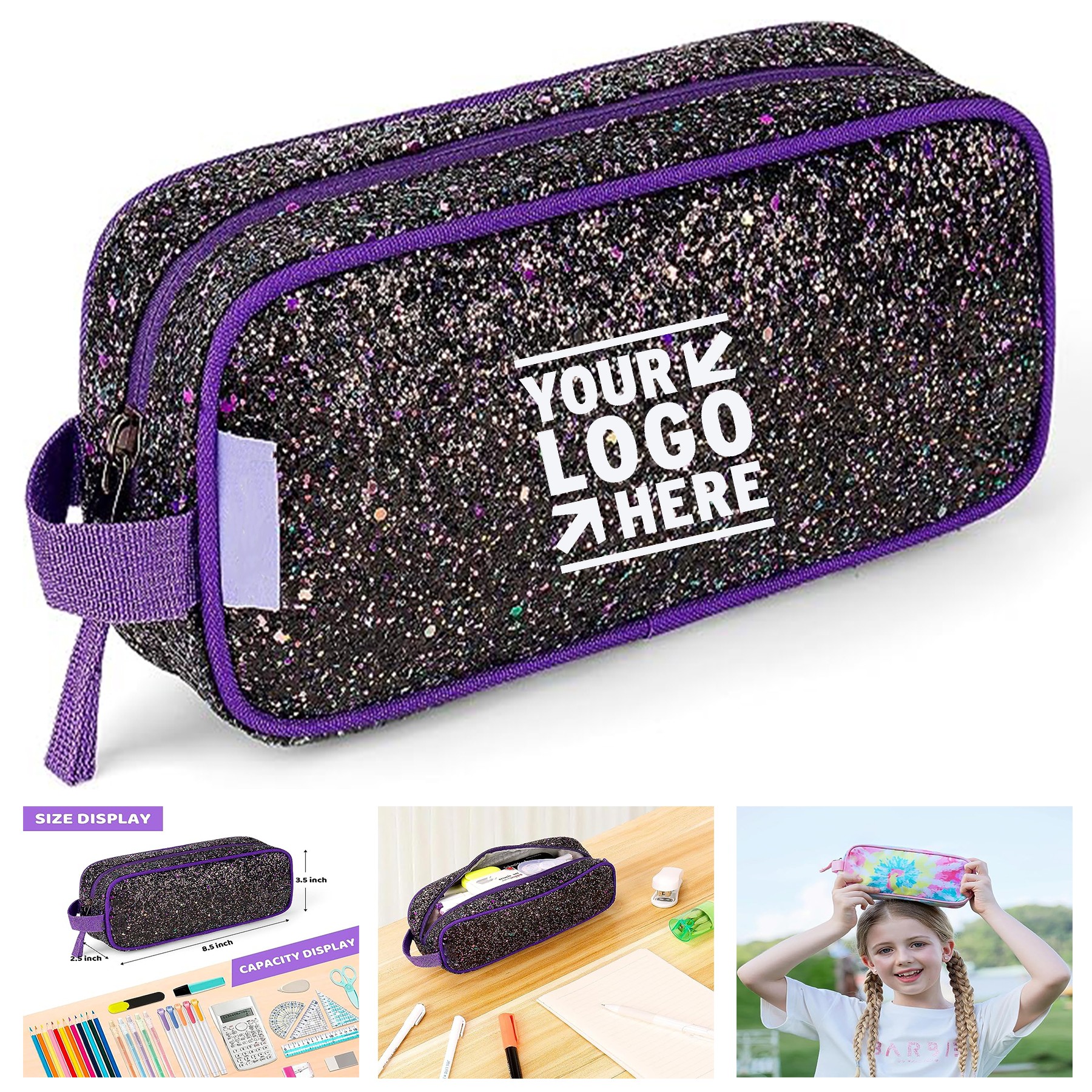 Girls Boys Kids Portable Soft Pencil Pouch 1