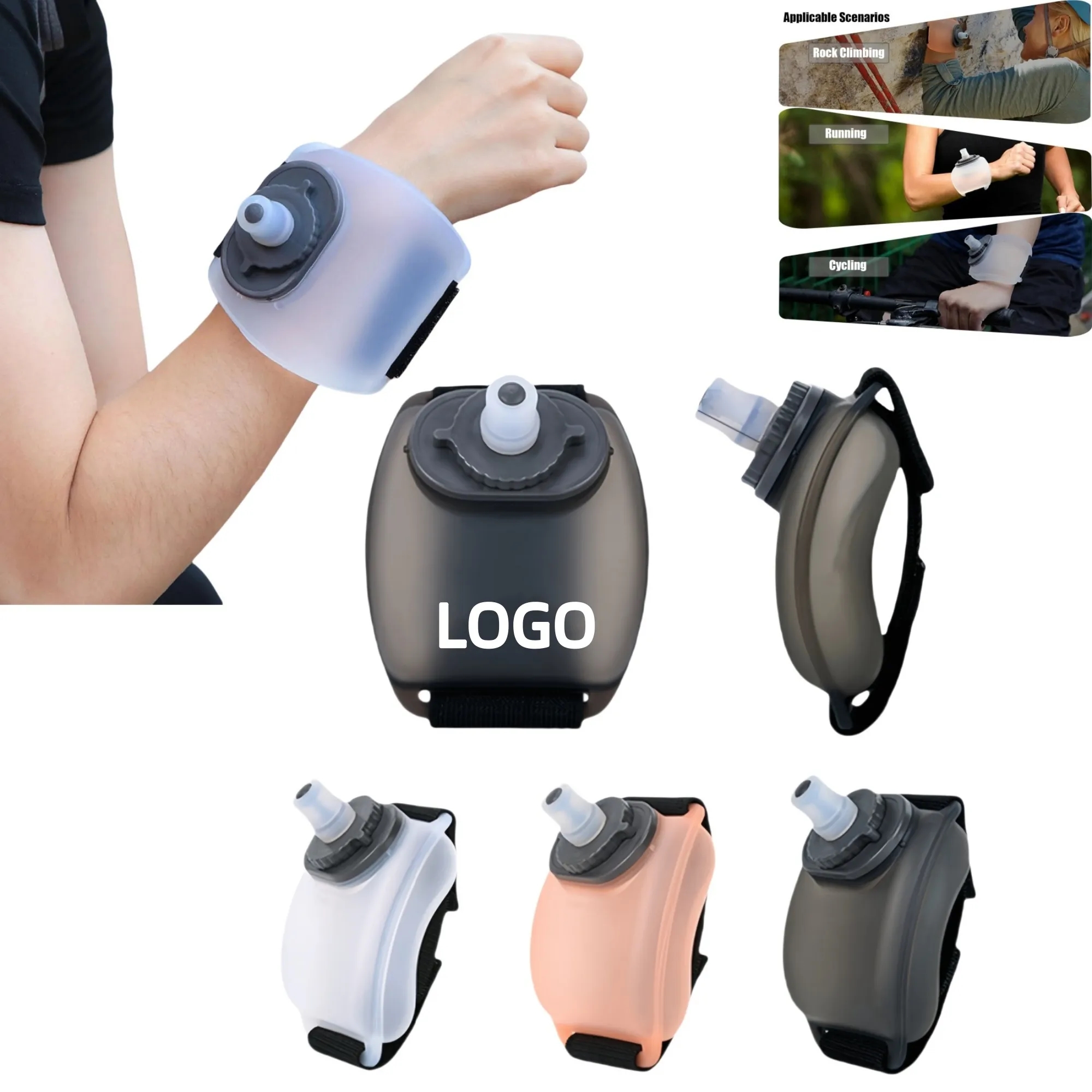 7OZ Wrist Water Bottle with Twist Cap and Spout 6