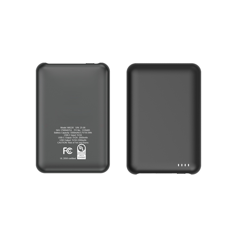 UL Certified Dual Port 5000mAh Power Bank Compact 8