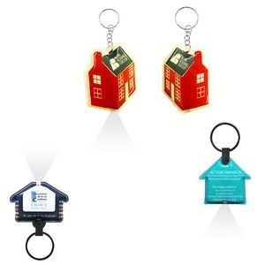 Custom House Shaped Keychain LED Flashlight 2