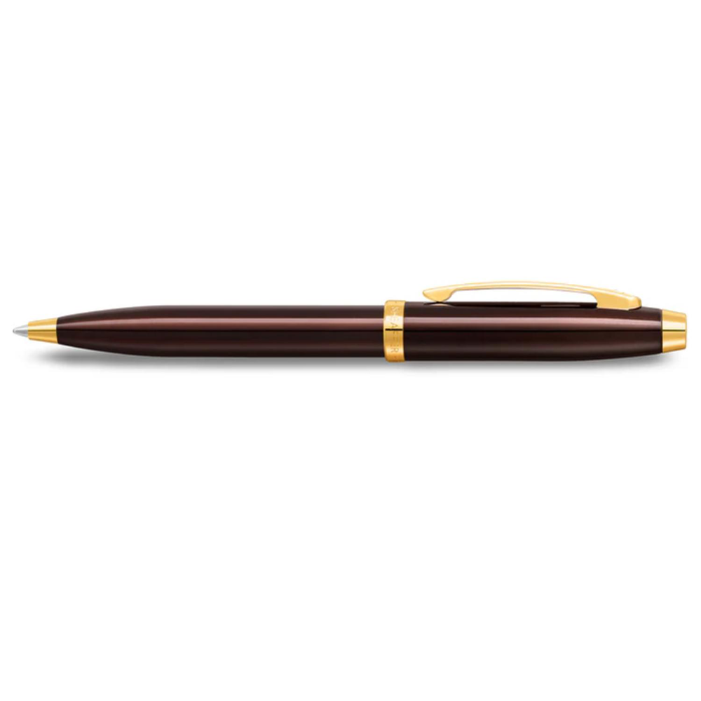 SHEAFFER® 100 9370 Glossy Coffee Brown Executive Ballpoint Pen w/ Gift Box