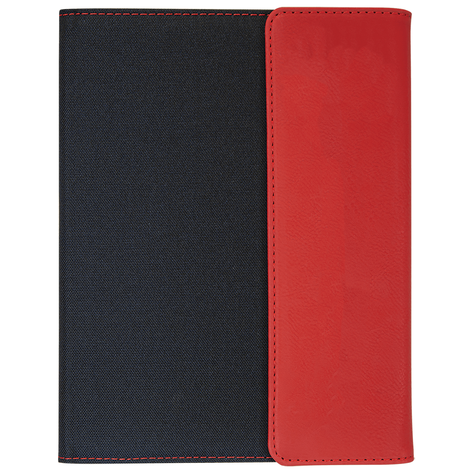 7" x 9" Red Leatherette & Black Canvas Portfolio 5