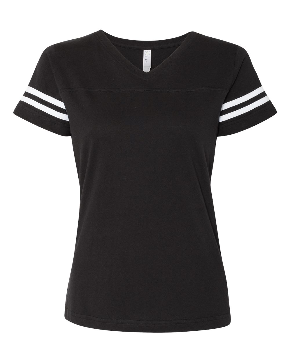 Women's Football V-Neck Fine Jersey Tee - 3537 32