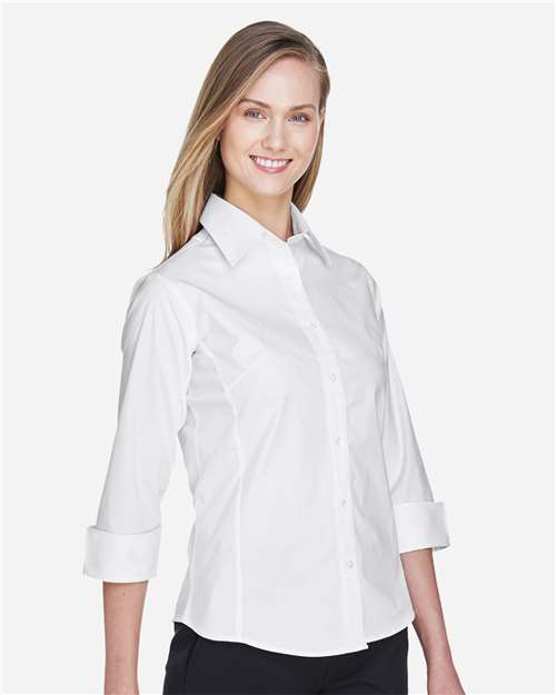 Women's Perfect Fit™ Three-Quarter Sleeve Stretch Poplin Dress Shirt - DP625W 30