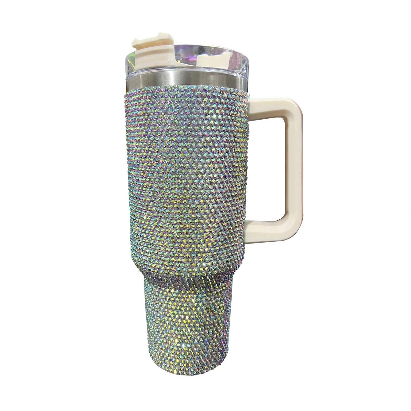 40oz diamond-set thermos w/ handle 1