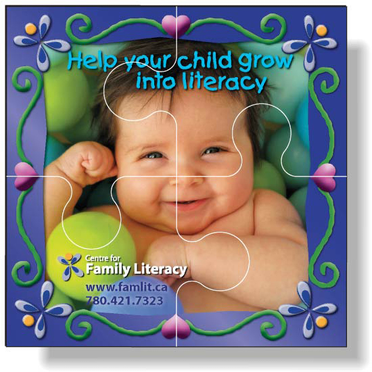 4-Piece Magnetic Puzzle (3.5"x3.5"), Digital Full Colour, Vinyl Topcoat