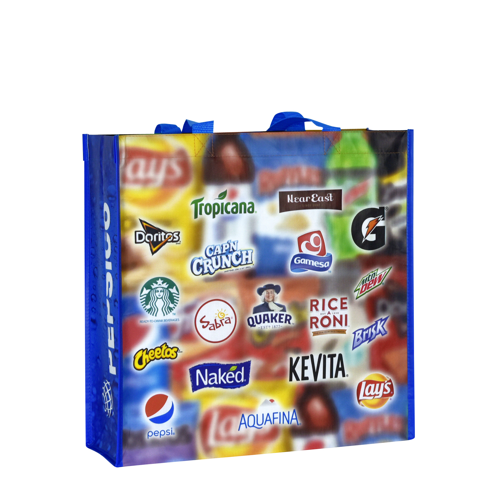 Custom Full-Color Printed 150g Laminated RPET (recycled from plastic bottles) Tote Bag15"x15"x9" 2