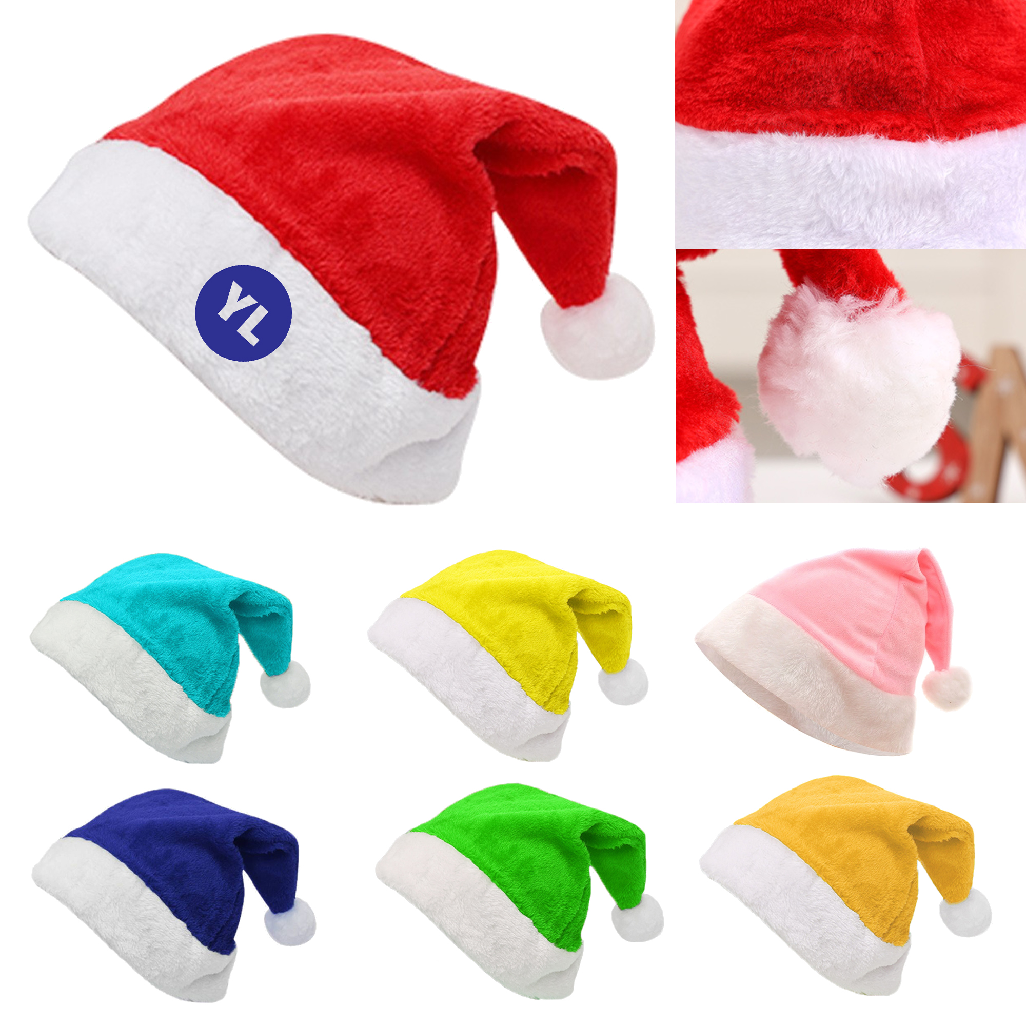 Plush Santa Claus Celebration Christmas Hats 3