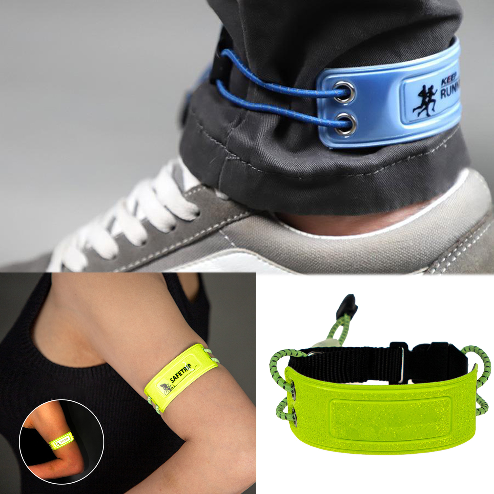 Durable PVC Sports Cycling Reflective Safety Wristband 3