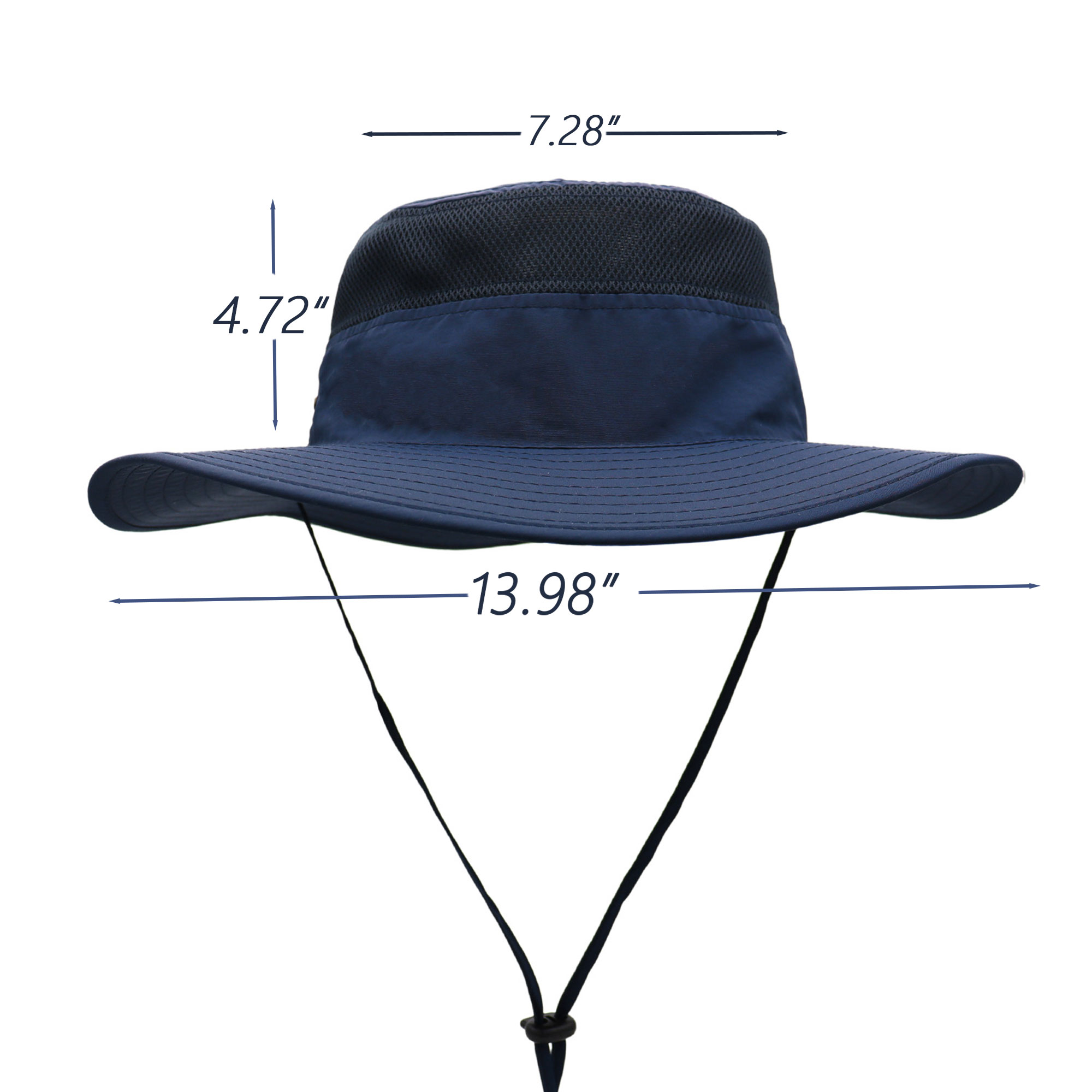 Wide-brimmed Mesh Bucket Hat 3