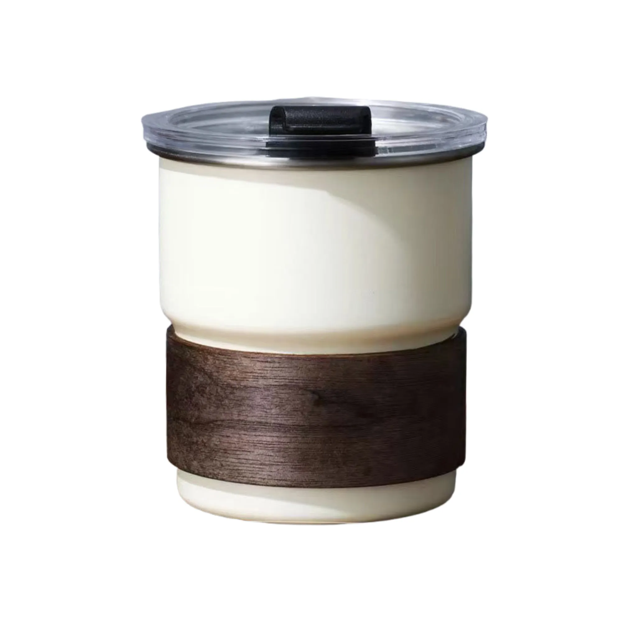 304 Stainless Steel Coffee Cup With Wooden Cup Sleeve 6