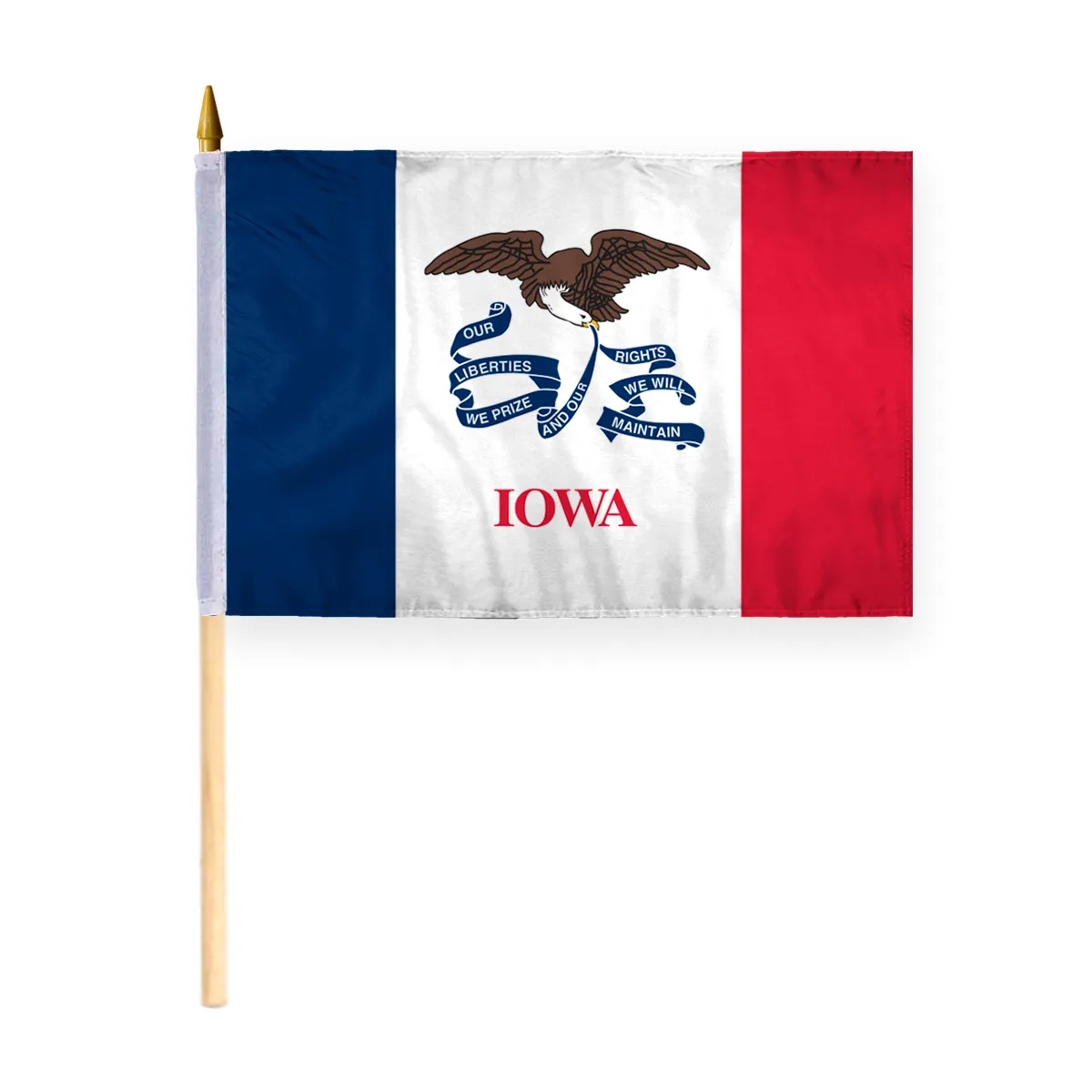 4"x6" & 12"x18'' Iowa ePoly Printed Stick Flags 2