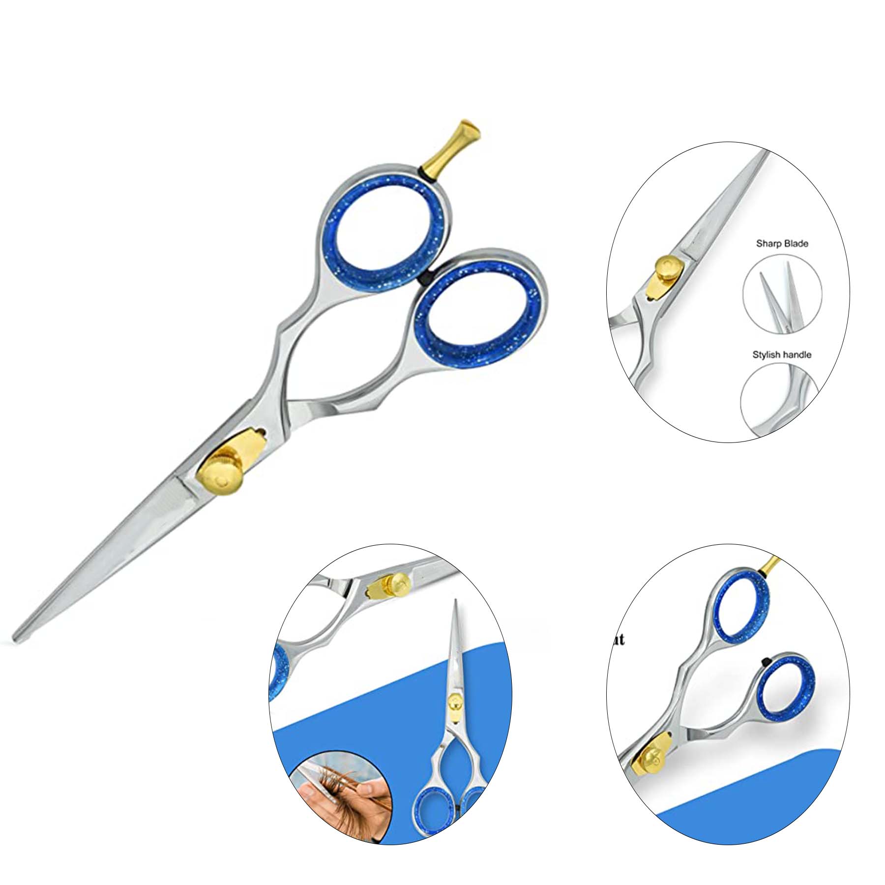 6.5 Large Hair Cutting Scissor with Portable Case 