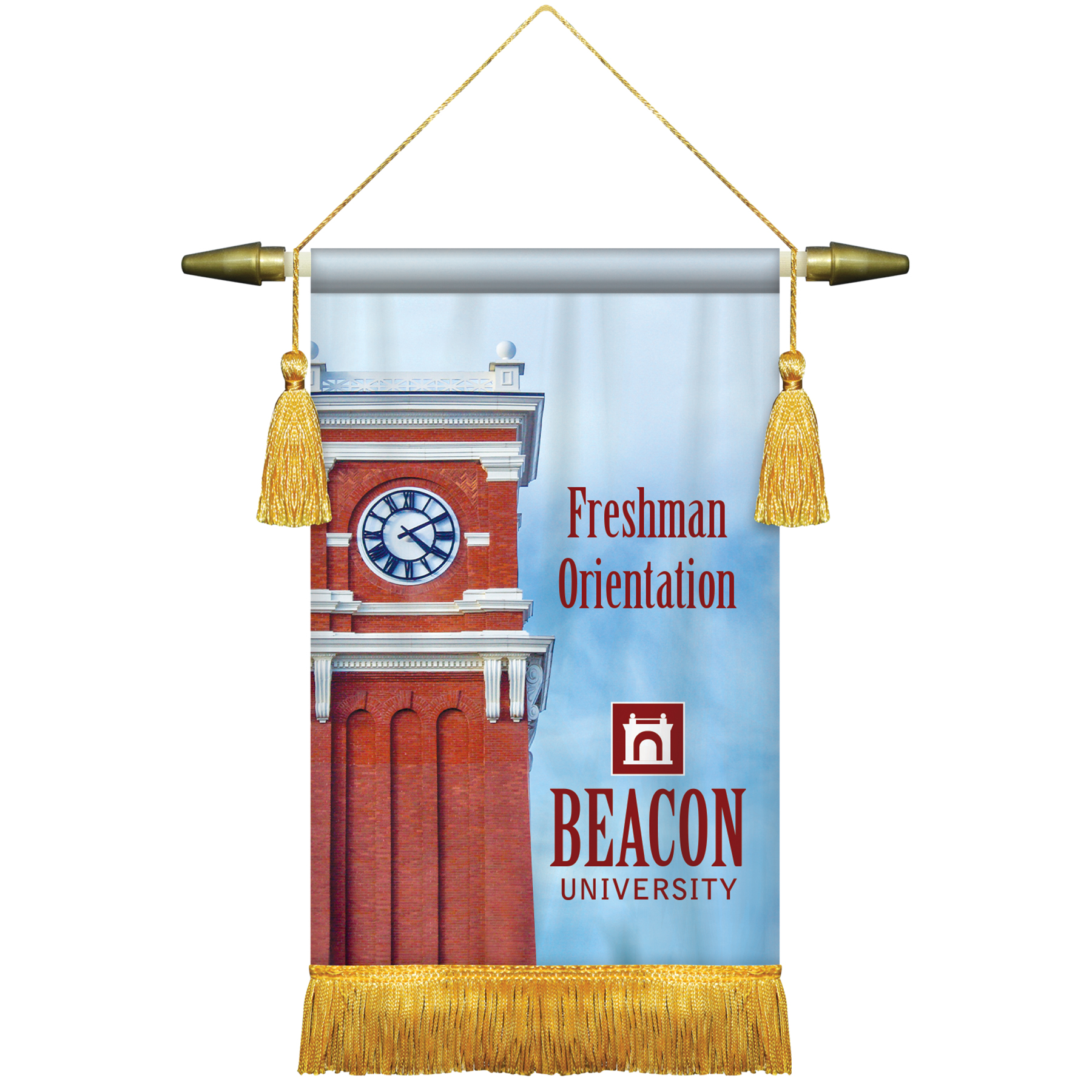 7" x 10" Podium Banner, Straight Cut/ with Fringe 2