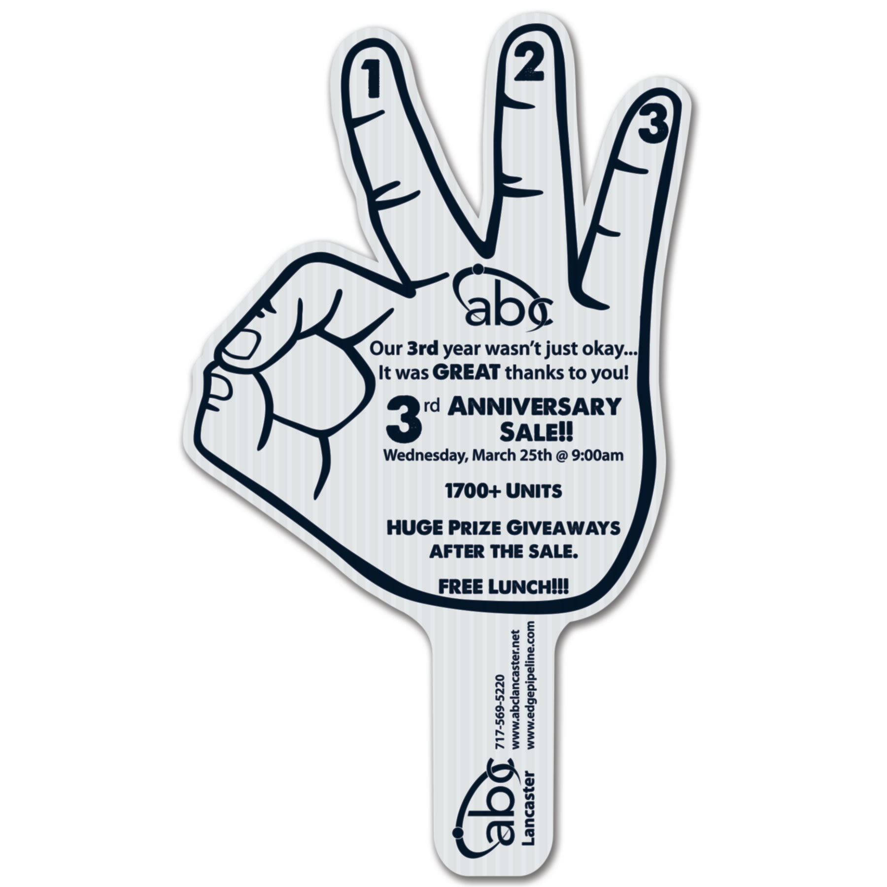 Okay Hand Hand Fan, Screen Printed 14