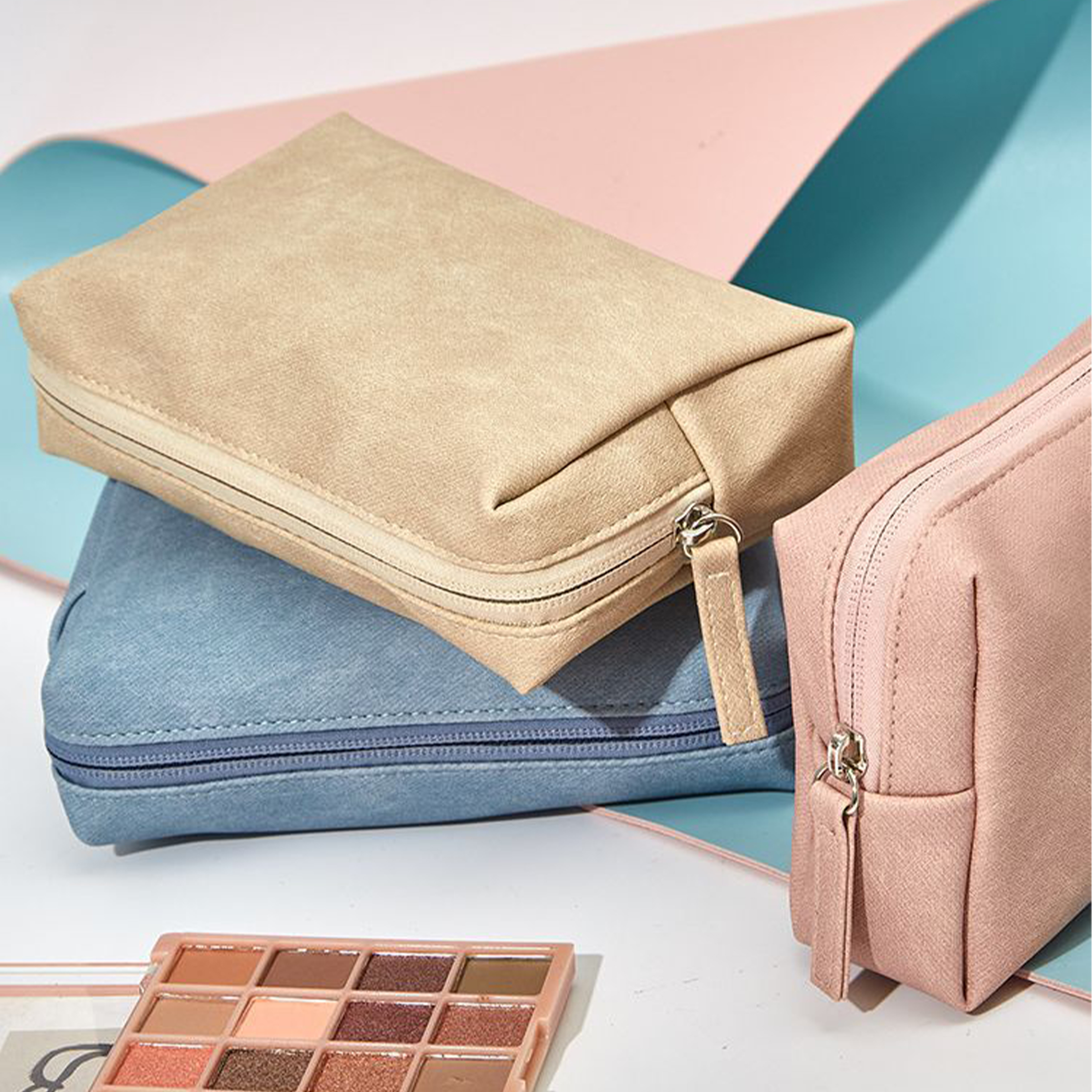 Polyester Large Capacity Square Portable Toiletry Bag 4