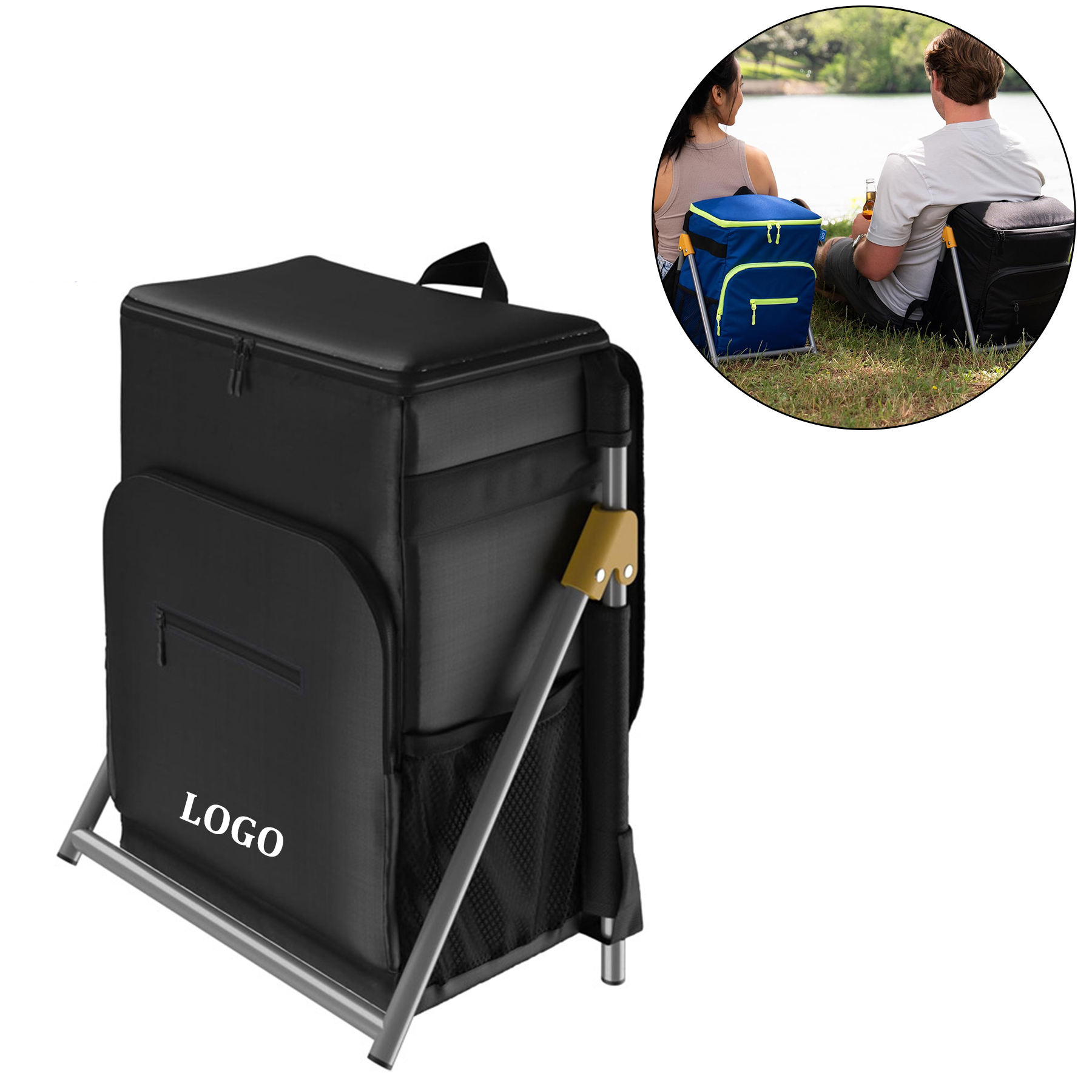 nsulated Backpack Cooler with Foldable Seat 2