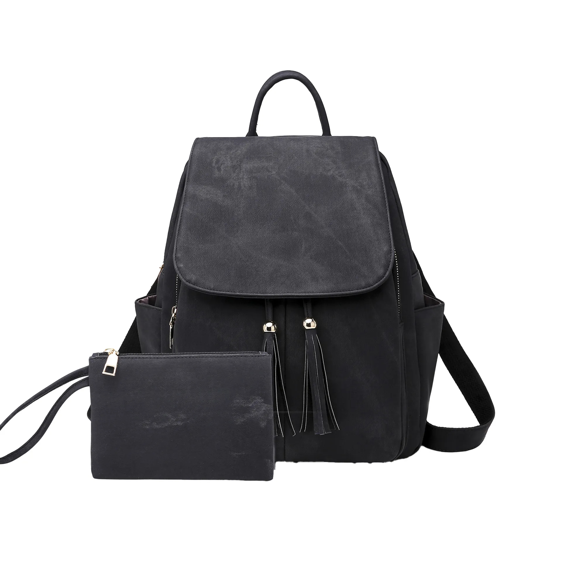 PU Leather Tassel Backpack 7