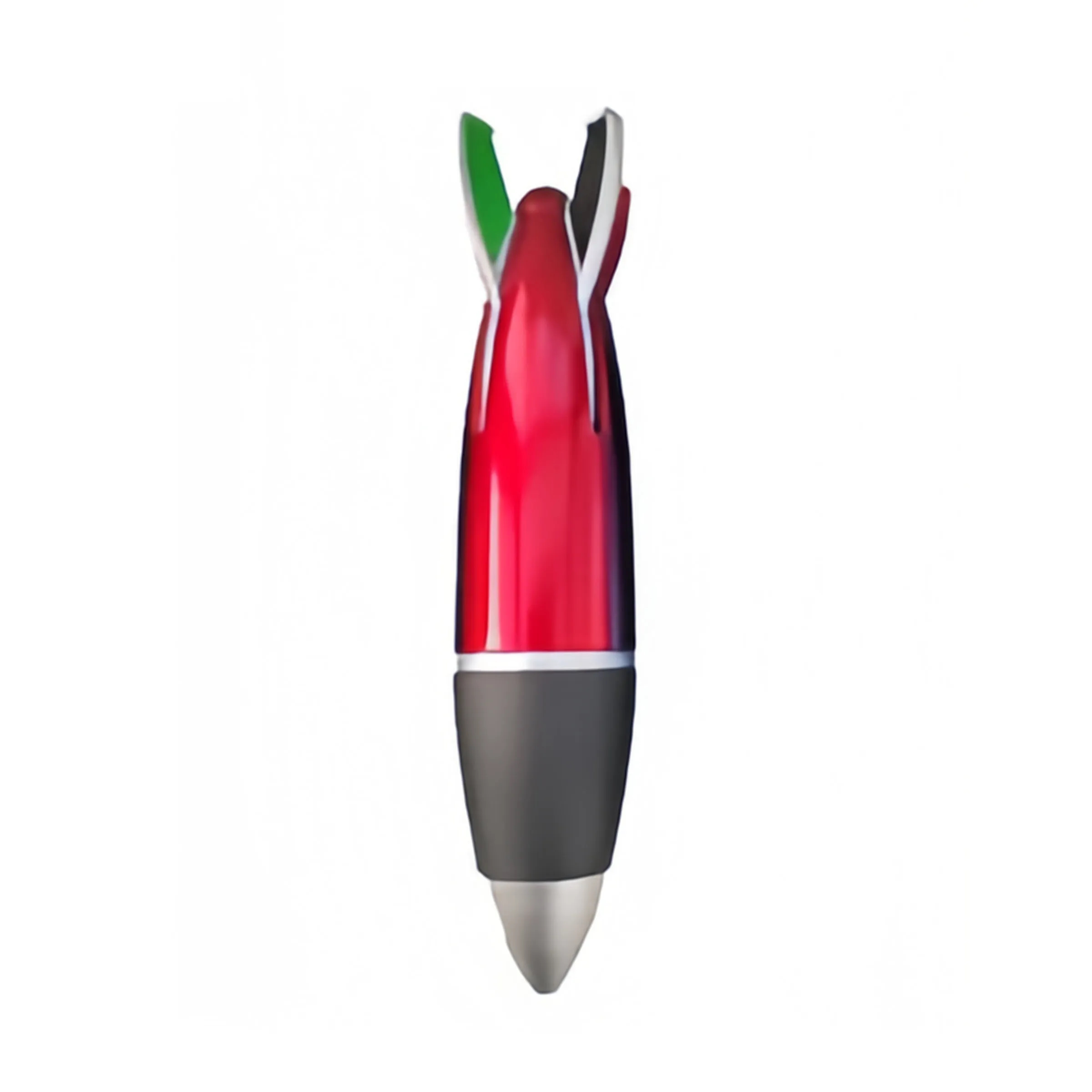 Plastic Creative Rocket Shaped Four Color Ballpoint Pens 3