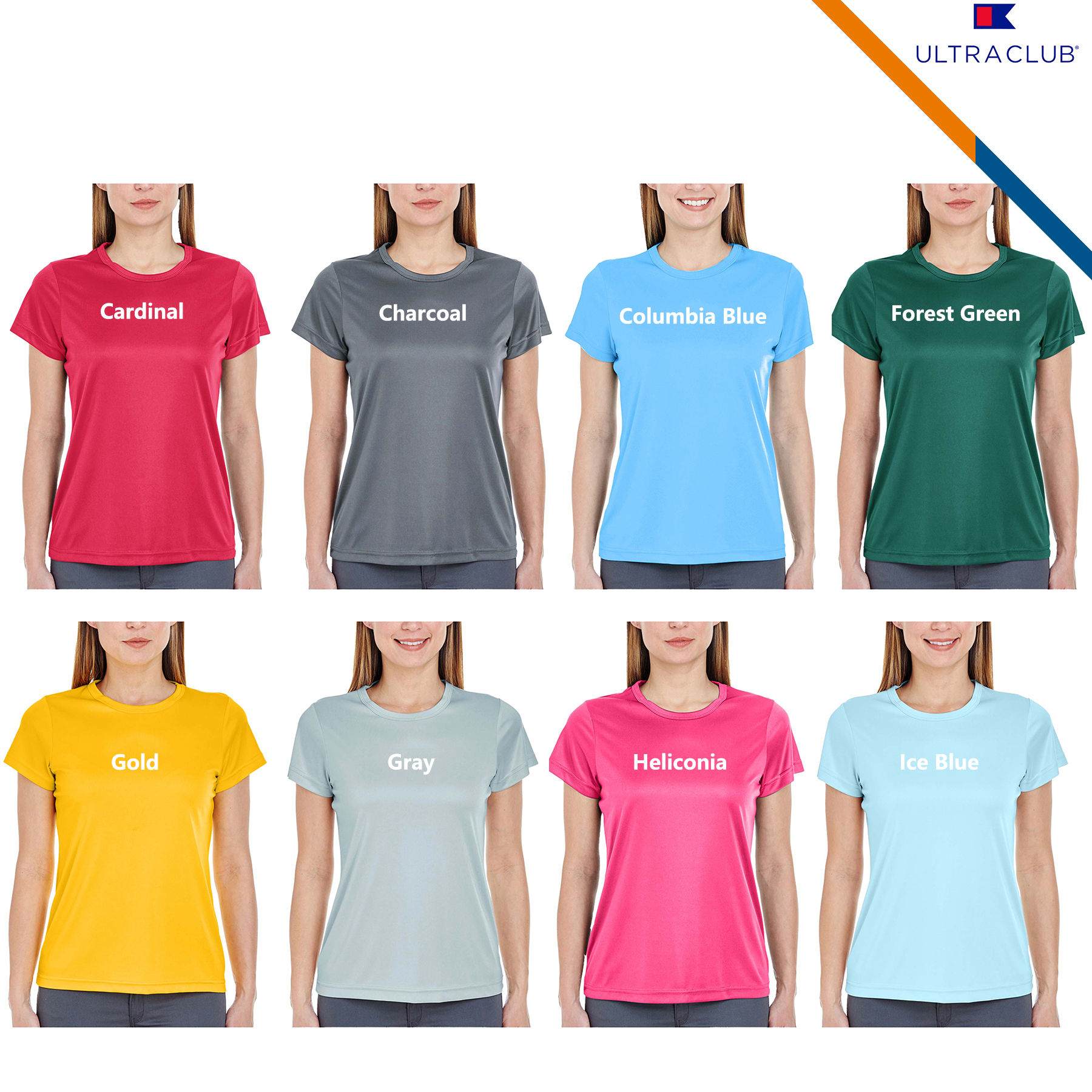 UltraClub® 4 oz Ladies' Cool & Dry Performance T-Shirts 6