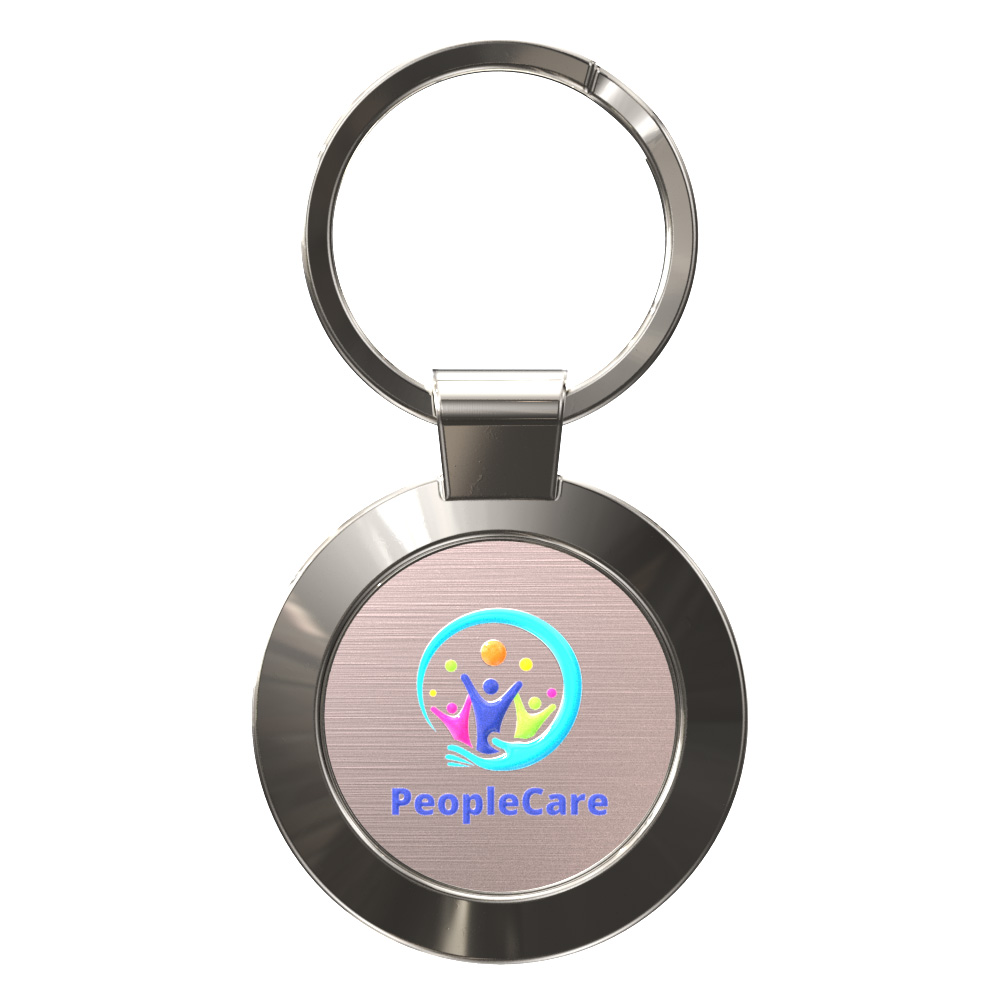 Vibraprint® Premium Bright Silver Round Key Tag 3